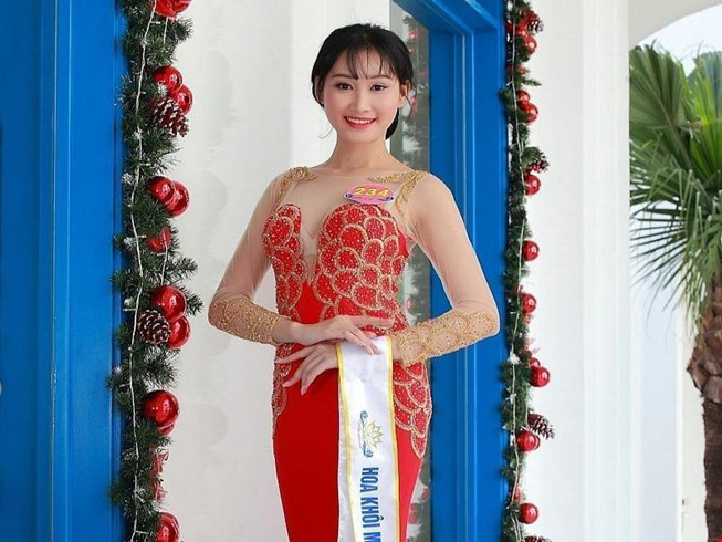 Cô bé trồng thanh long đăng quang Hoa khôi miền Trung - Hình 1