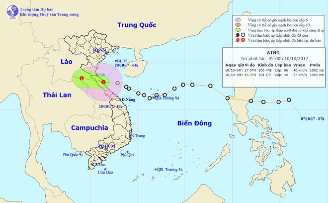 Áp thấp nhiệt đới giật cấp 8 đổ bộ đất liền, Thanh Hóa-Quảng Trị mưa to - Hình 1