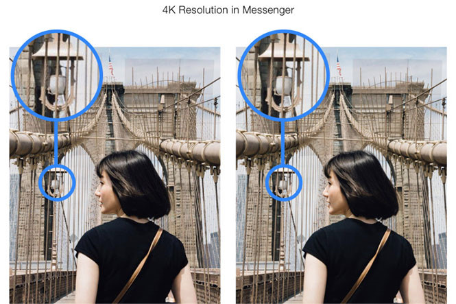 Facebook Messenger giờ đây cũng có khả năng chụp và gửi ảnh chất lượng 4K đến bạn bè. Hình ảnh sống động, chi tiết và rõ nét khiến bạn không thể rời mắt khỏi màn hình. Đừng bỏ lỡ cơ hội để trải nghiệm chất lượng ảnh tuyệt vời này.