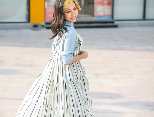 Mặc trang phục oversized sinh động như Diệu Nhi - Hình 4