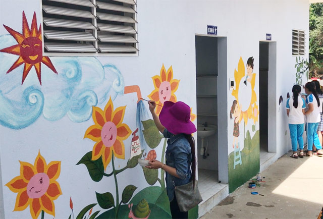 Hỗ trợ giáo dục bằng tranh vẽ tường  Báo Quảng Ngãi điện tử