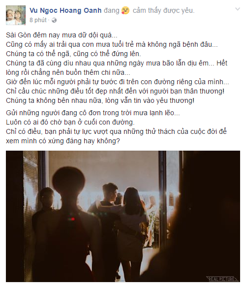 Á hậu Hoàng Oanh gửi lời chúc cuối tới Huỳnh Anh: Chúng ta không bên nhau nữa, lòng vẫn tin vào yêu thương! - Hình 2