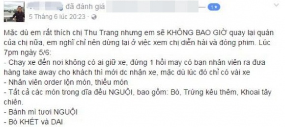 Giống Trường Giang, quán Thu Trang mới mở cũng bị chê lên chê xuống