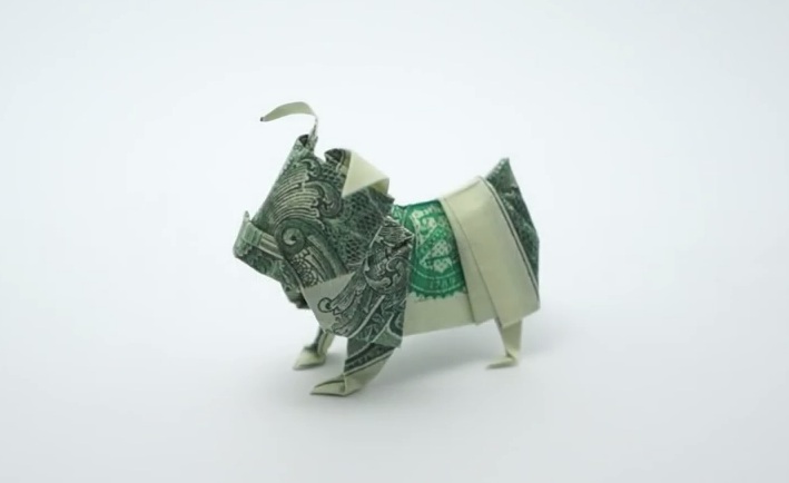 Cách gấp chú cún Origami bằng đồng đô-la Mỹ - Hình 1
