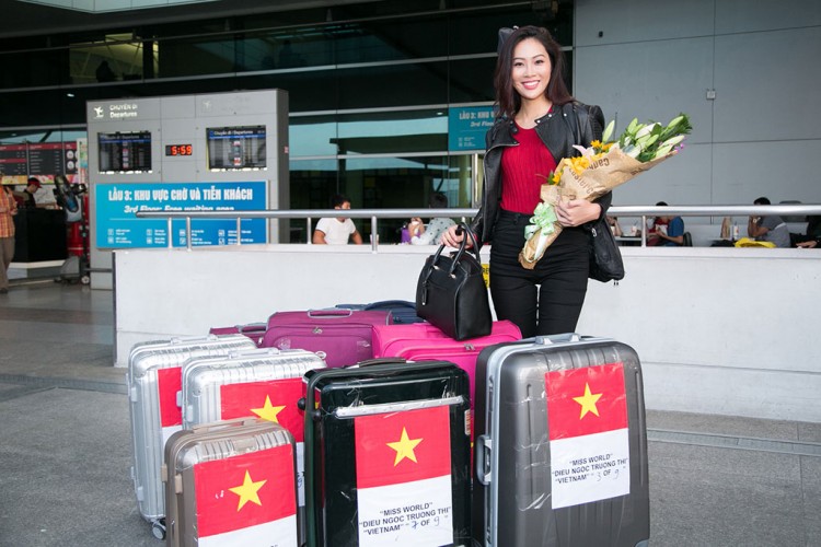 Người đẹp Việt gồng gánh cả tạ hành lí khi đi thi quốc tế - Hình 8