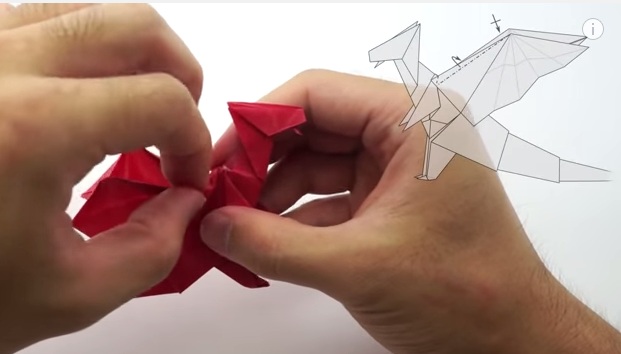 Cách gấp con rồng con Origami bằng giấy - Hình 4