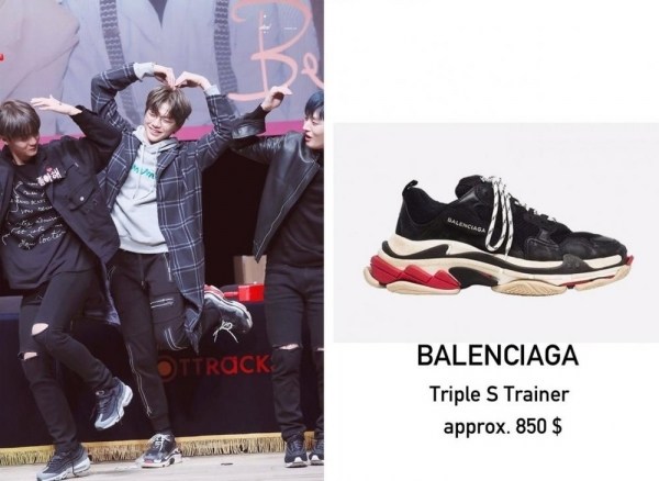 BTS SUGA  Balenciaga Triple S Ugly Shoes
