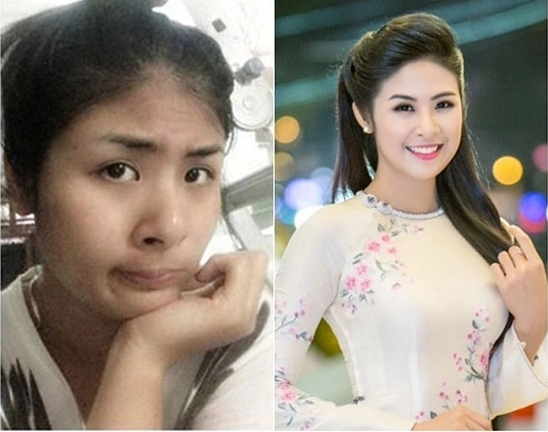 Phát hoảng với gương mặt sao Việt khi không trang điểm - Hình 3