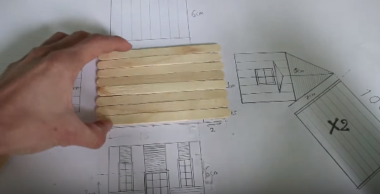 Cách làm mô hình nhà đơn giản bằng que kem gỗ - Hình 6
