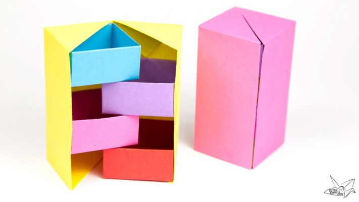 Cách gấp hộp giấy Origami nhiều ngăn đựng phụ kiện - Hình 27