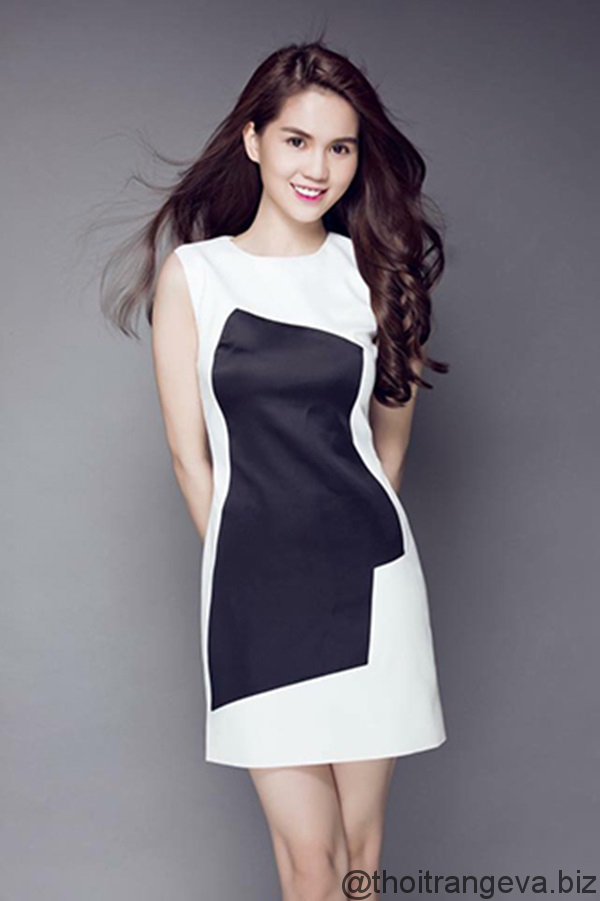 Đầm chữ A tay pha màu trắng - Váy thiết kế thời trang Hàn Quốc (hình  thật/video)-Đầm công sở cao cấp Juka - Đầm, váy nữ | ThờiTrangNữ.vn
