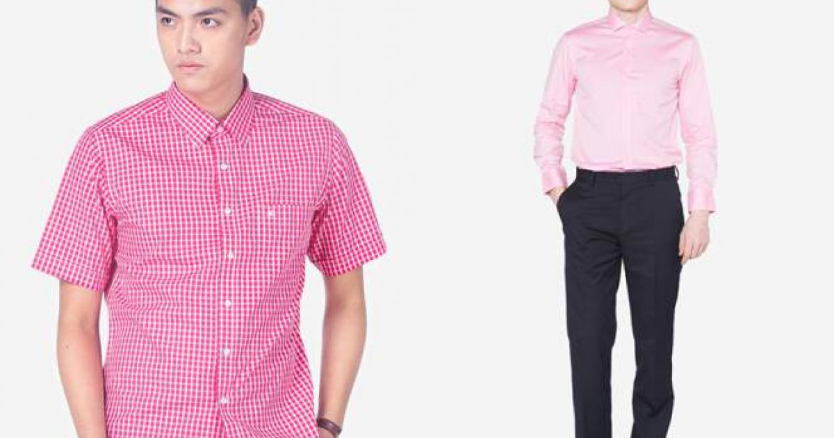 Sơ mi oxford nam dài tay Uniqlo hồng bạc  Thời trang nam xuất khẩu  NAMFASHION