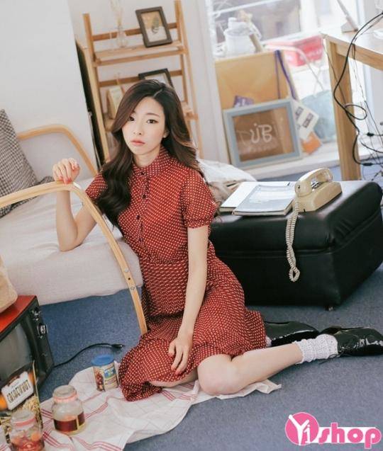 Thiết kế đầm chấm bi đẹp đốn tim nàng công sở - Hình 6