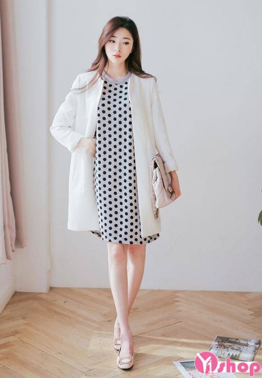 Thiết kế đầm chấm bi đẹp đốn tim nàng công sở - Hình 5