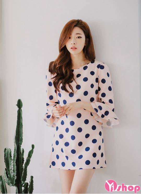 Thiết kế đầm chấm bi đẹp đốn tim nàng công sở - Hình 8