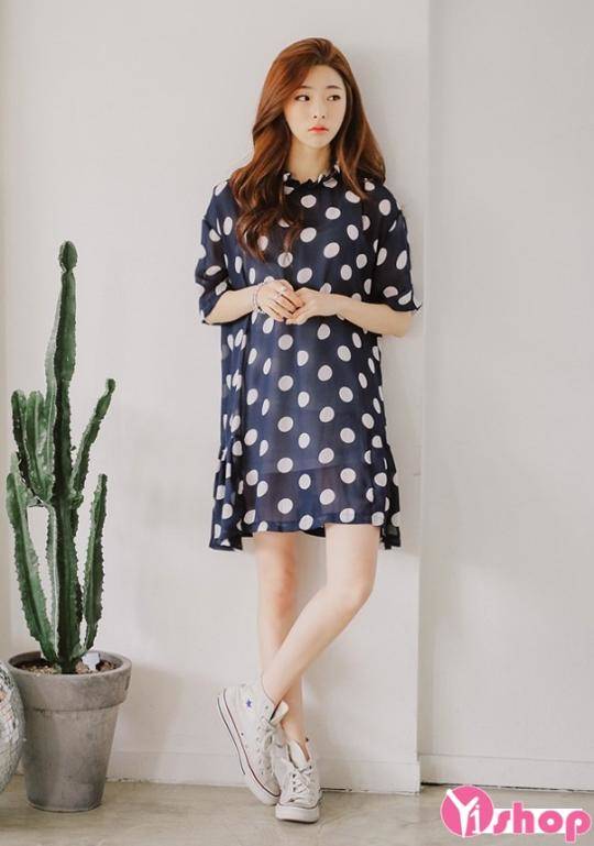 Thiết kế đầm chấm bi đẹp đốn tim nàng công sở - Hình 10