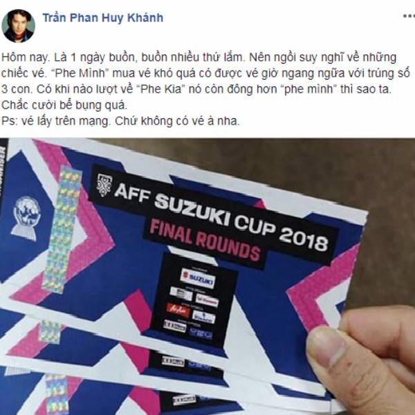 Xứng danh fan chân chính, Huy Khánh trải lòng nỗi lo mua vé trong trận về của Đội tuyển Việt Nam - Hình 1