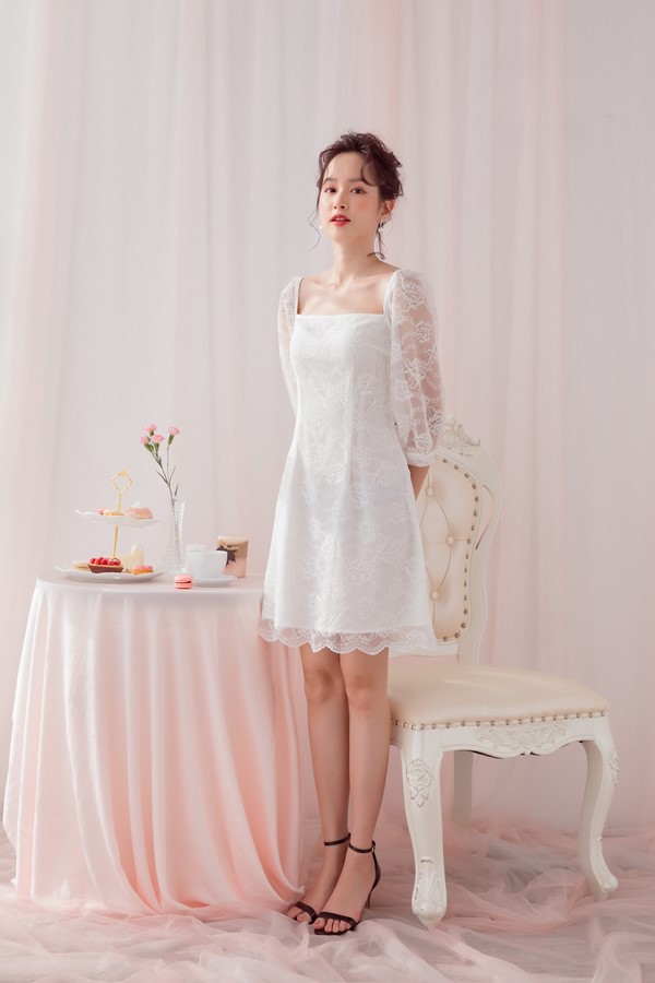 Mua Váy trắng thiết kế Jerani dự tiệc đi cưới sự kiện kỷ yếu Ảnh thật 100   Thời Trang Váy  Tiki