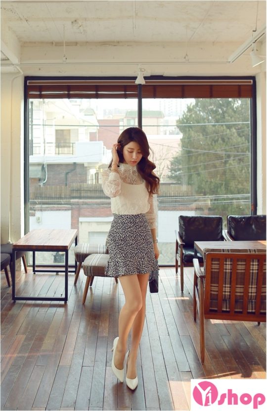 Chân váy đầm họa tiết đẹp bắt mắt kiểu Hàn Quốc năng động rạng rỡ - Hình 6