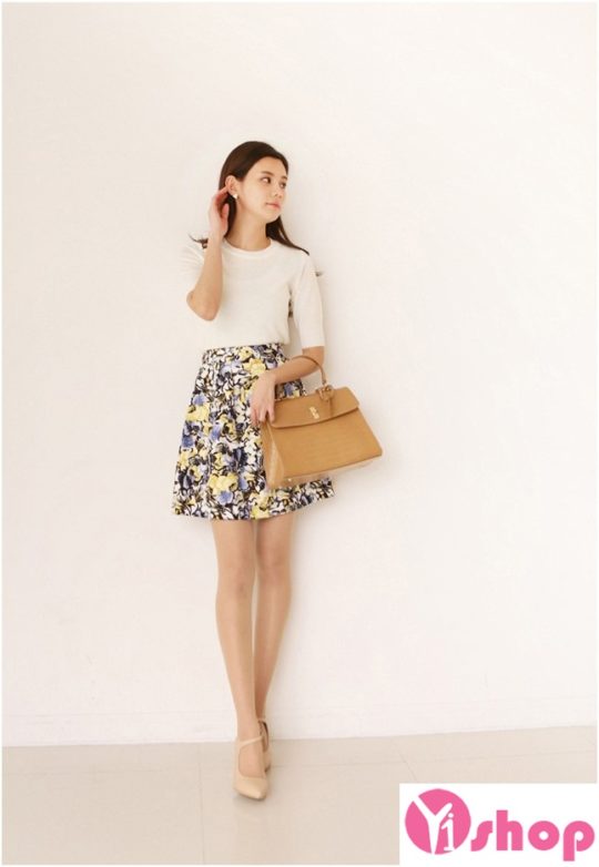 Chân váy đầm họa tiết đẹp bắt mắt kiểu Hàn Quốc năng động rạng rỡ - Hình 2