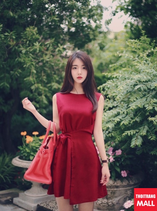 Váy Liền Hai Dây Buộc Cổ Màu Đỏ Hot Girl Phong Cách Hồng Kông Váy Ngắn Lưng  Đẹp Ôm Mông Gợi Cảm Tôn Dáng Phong Cách Thuần Dục Mùa Hè Cho Nữ 