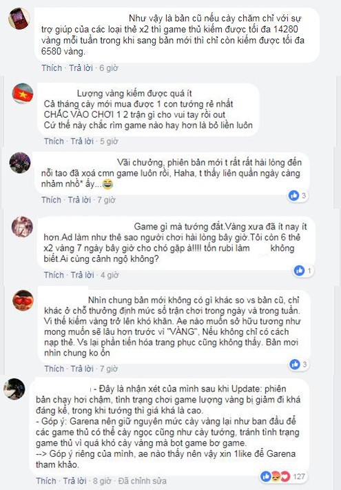 Liên Quân Mobile: Game thủ phản ứng dữ dội khi lượng vàng kiếm được bị giảm mạnh - Hình 3