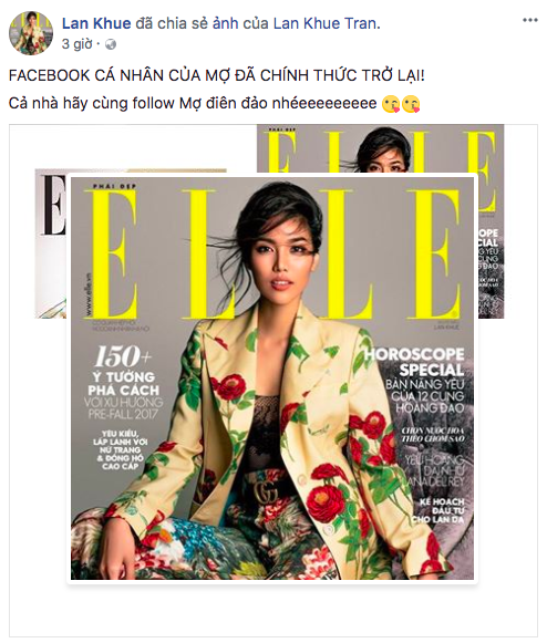 Lan Khuê vui mừng khi lấy lại được Facebook 900.000 follow từ tay hacker - Hình 1