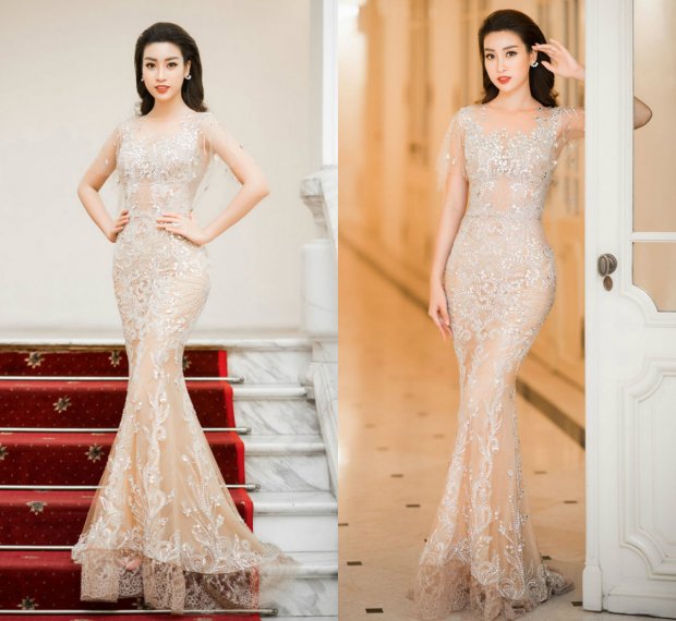 Hoa hậu Đô My Linh đẹp lộng lẫy như nàng tiên thứ thiệt với đầm đuôi cá sang chảnh - Hình 6