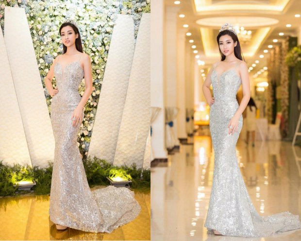 Hoa hậu Đô My Linh đẹp lộng lẫy như nàng tiên thứ thiệt với đầm đuôi cá sang chảnh - Hình 5