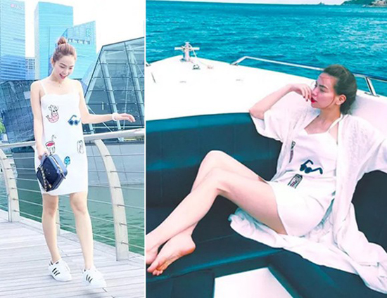 Style thời trang đồng điệu của Hồ Ngọc Hà và Minh Hằng - Hình 4