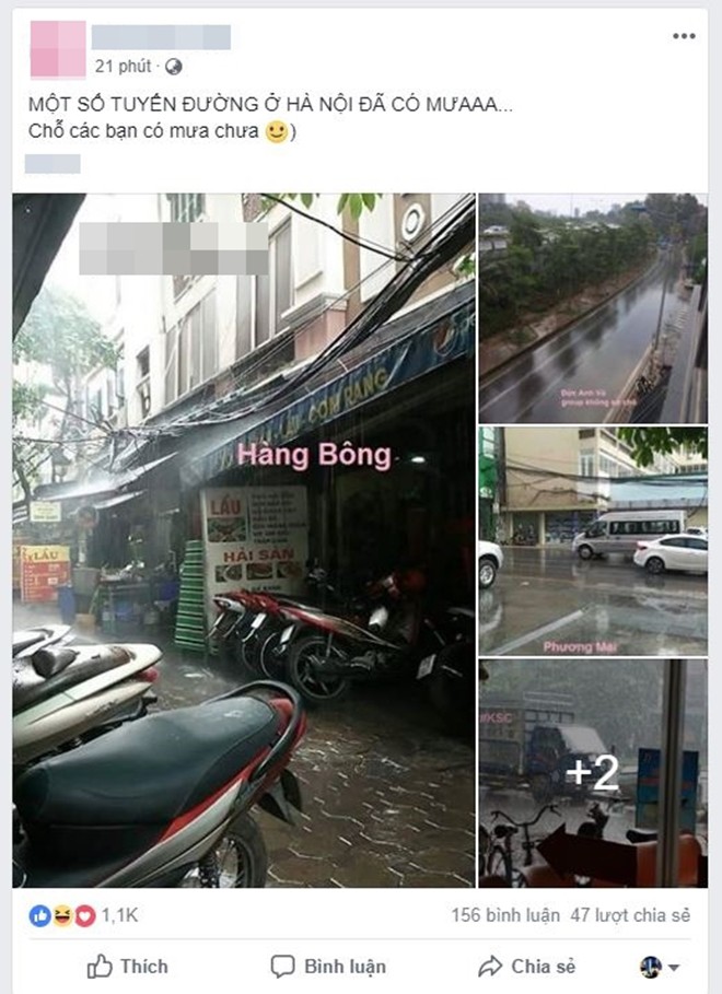 Chụp ảnh tự sướng đón mưa sau đợt nắng nóng đỉnh điểm, cô gái bỗng tạo nên trào lưu hot trên mạng xã hội - Hình 2
