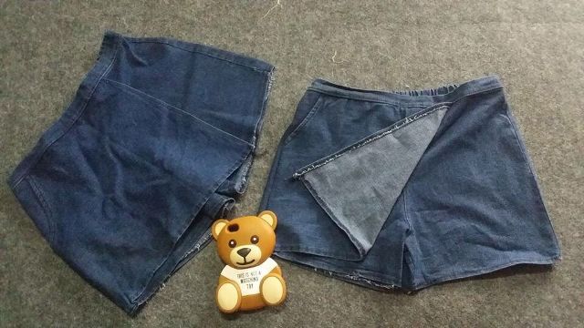 Chớp mắt tái chế quần jeans cũ thành váy trong vòng một nốt nhạc - Hình 5