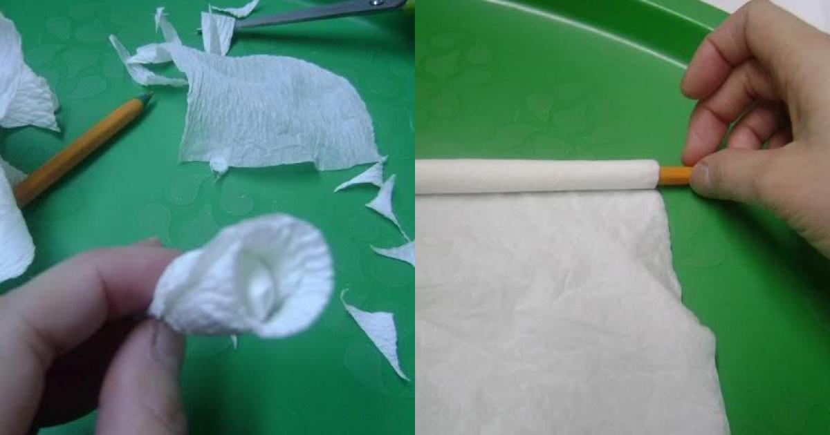 Bạn có thể sử dụng bông hoa hồng bằng khăn giấy để trang trí gì trong nhà?