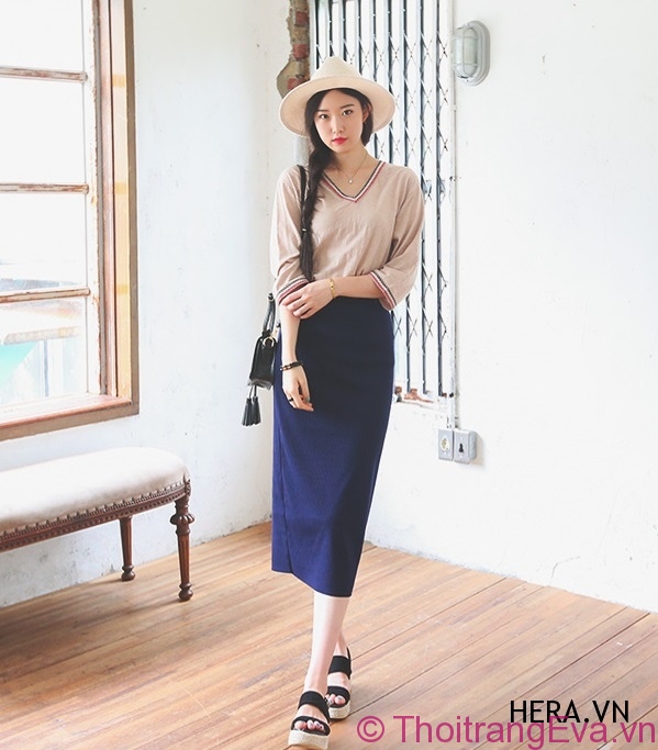 Top 10 chân váy ôm lưng cao đẹp chuẩn phong cách công sở Hàn Quốc