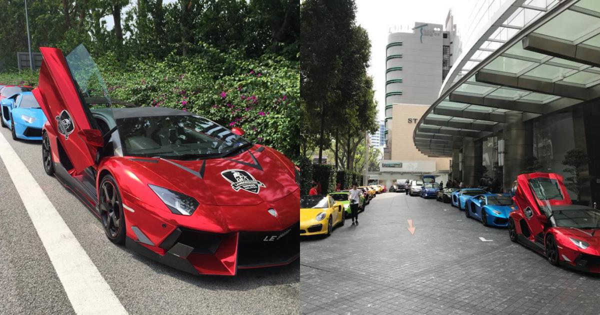 Hàng chục siêu xe Lamborghini kéo nhau đi xem cuộc đua F1 tại Singapore -  Ôtô - Việt Giải Trí