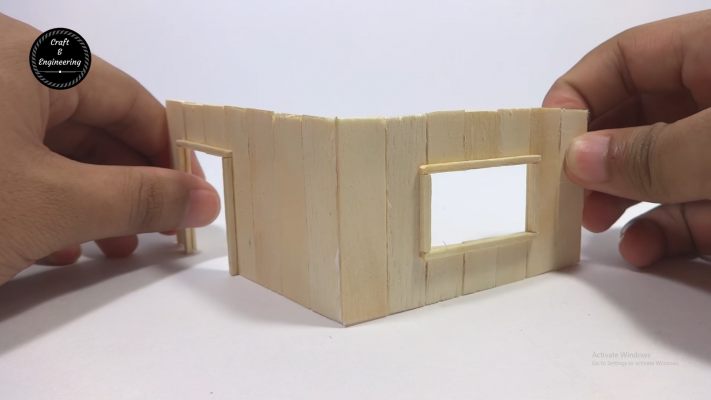 Cách làm mô hình cối xay gió bằng que kem gỗ handmade - Hình 7