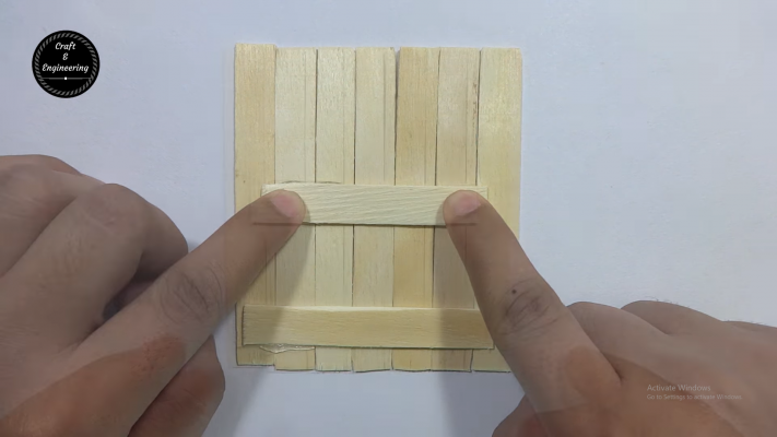 Cách làm mô hình cối xay gió bằng que kem gỗ handmade - Hình 11