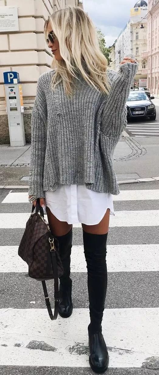 Học cách diện đồ với bốt cao qua gối đang được các fashionista săn đón - Hình 4