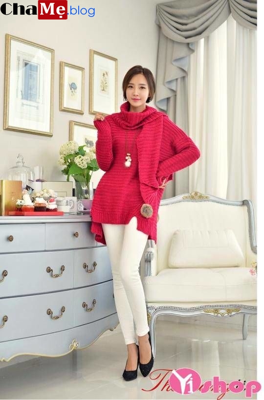 Áo khoác len dáng dài nữ đẹp ấm áp mùa đông - Hình 15