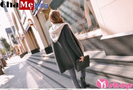 Áo khoác nữ dáng dài đẹp cho bà bầu không lạnh đông 2019 - Hình 4
