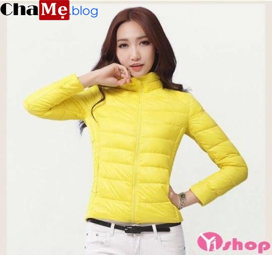 Áo khoác phao nữ màu vàng đẹp rạng ngời mà không chói lóa đông 2019 - Hình 10