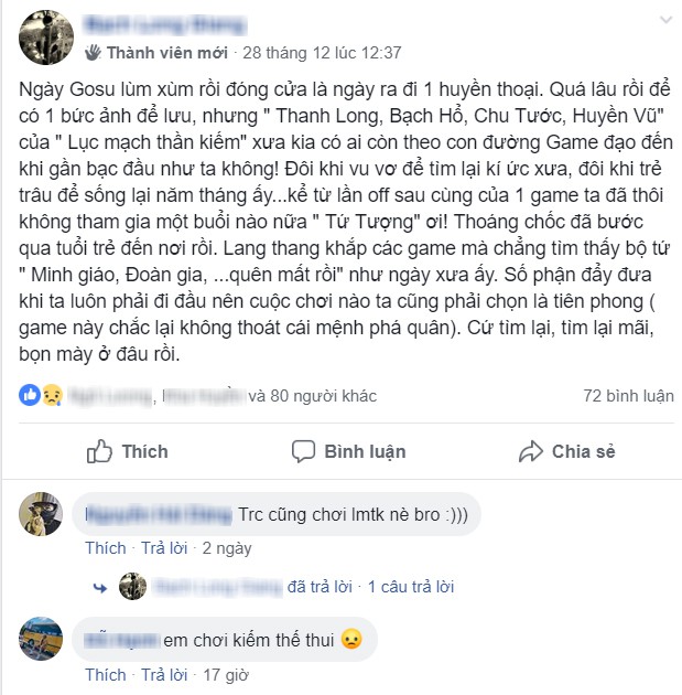 Hàng loạt game thủ TLBB, VLTK, MU bồi hồi tìm lại nhau trong những ngày lạnh giá cuối năm - Hình 4