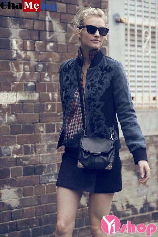 Mọi tín đồ thời trang mê mẩn áo khoác bomber jacket nữ đẹp thu đông 2019 - Hình 12