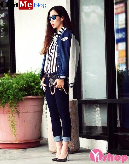 Mọi tín đồ thời trang mê mẩn áo khoác bomber jacket nữ đẹp thu đông 2019 - Hình 1