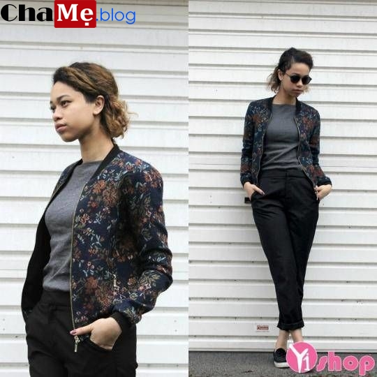 Mọi tín đồ thời trang mê mẩn áo khoác bomber jacket nữ đẹp thu đông 2019 - Hình 3