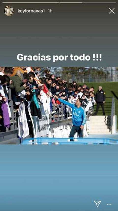 Navas tạm biệt CĐV Real trên Instagram - Hình 2