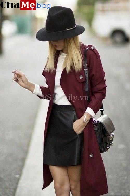 Xu hướng thời trang với gam màu đỏ rượu vang đẹp cho mùa đông - Hình 18