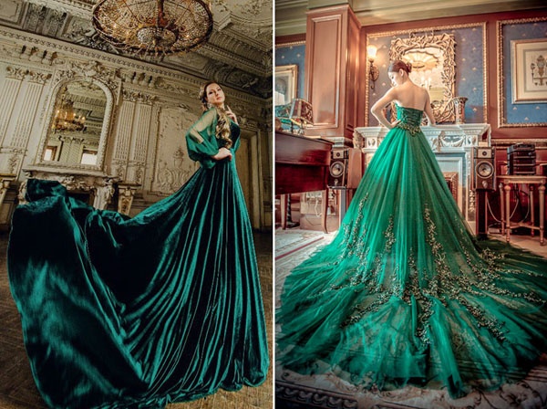 Cập nhật 84 váy cưới xanh lá tuyệt vời nhất  trieuson5