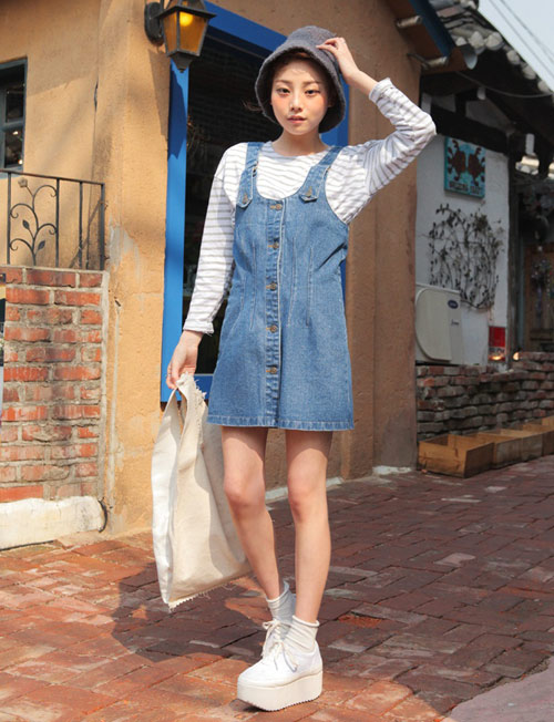 Váy Yếm Bò Denim, Đầm Jean Dáng Baby Doll Không Tay Sát Nách Phong Cách  Tiểu Thư Hàn Quốc Cài Cúc Cổ V loại 1 Năng Động | Shopee Việt Nam