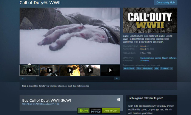 Mừng Call of Duty Modern Warfare đạt doanh thu 600 triệu đô, Activision giảm giá mạnh cả series Call of Duty - Hình 2